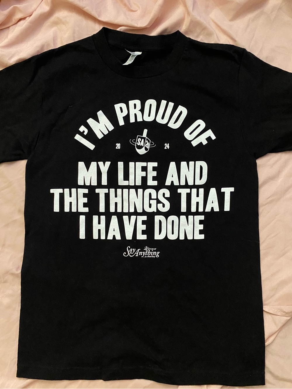Say Anything … is a Real Boy 20th Anniversary Tour Shirt, Small